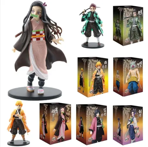 Boneco Figure Action Demom Slayer 15cm. Inosuke, Tanjir?, Zenitsu Nezuko.