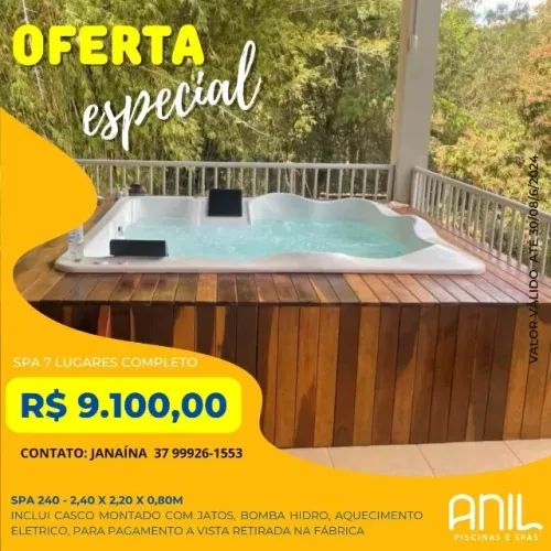 JA - Spa de 7 lugares 2,40 x 2,20 x 0,80n