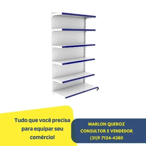Gondola de Parede Polar 30x40 Nova 6 bandejas