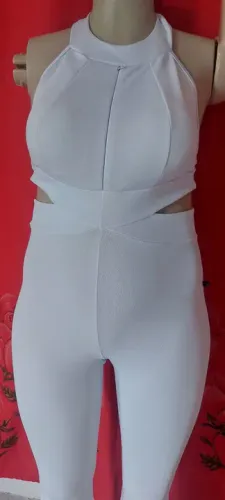 Macacão branco feminino tam U