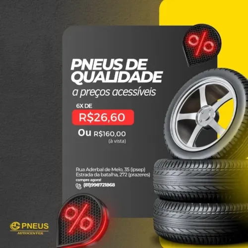 Pneus semi novos com qualidade e preço acessíveis! Vem escolher o seu!