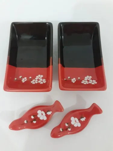 Conjunto para Sushi em Cerâmica