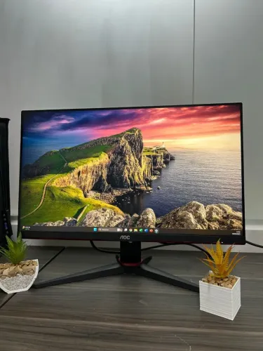 Monitor Gamer AOC Full HD 75hz 1ms IPS HDMI VGA Freesync Preto E Vermelho  Especificação 