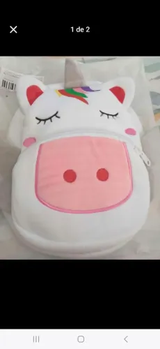 Mochila Unicórnio De Pelúcia 