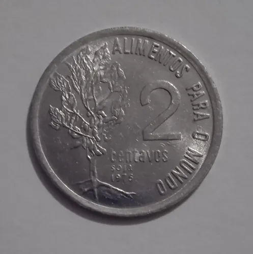 Moeda 2 Centavos/Alimentos Para o Mundo/Soja/1975