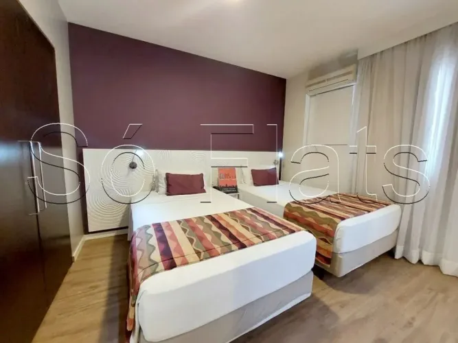 Flat Condomínio Metrópoles contendo 32m² para locação com 1 vaga e 1 dormitório.