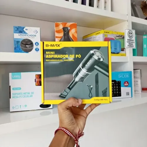 Mini Aspirador De Pó Portátil Recarregável Automotivo