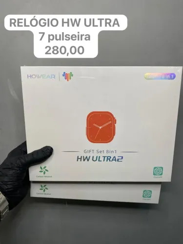 Relógio HW Ultra com 7 pulseiras - não respondemos chat.