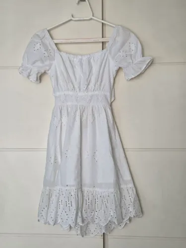 Vestido em lese - 10 anos 