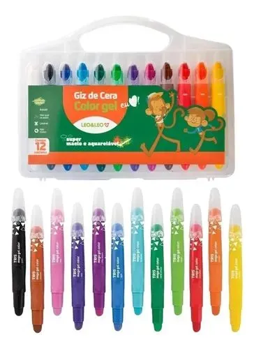 GIZ DE CERA COLOR GEL 12 UNIDADES REF: 72304