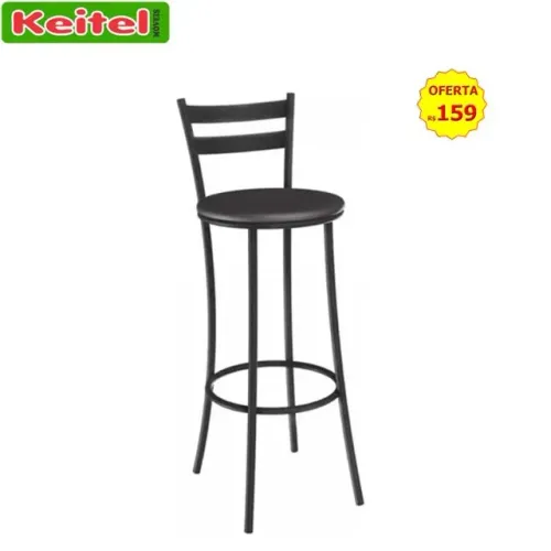 Banqueta Jade Metal Preto Fosco