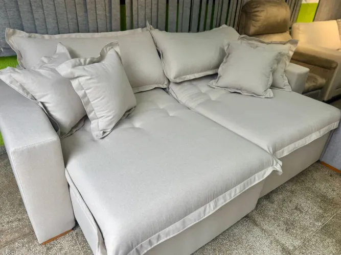 Sofá Cama retrátil em linho 