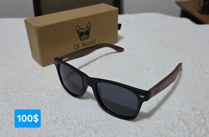 Óculos da Oi Wood bambu polarizado original 