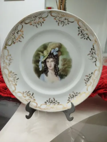 Prato Porcelana Schmidt Grande antigo Decoração