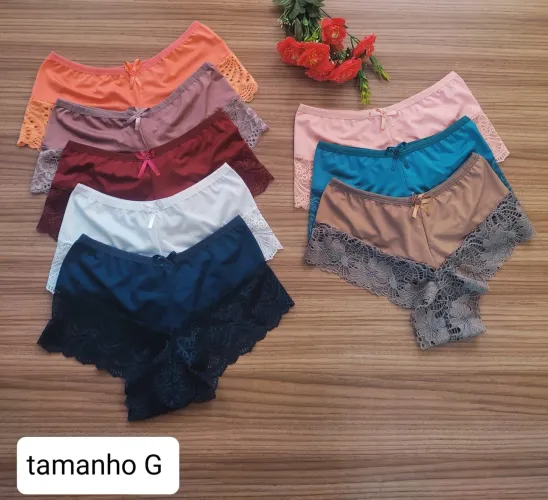 Calcinhas renda e fio duplo 