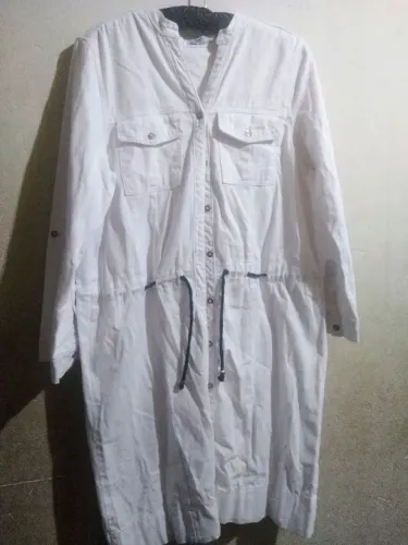 Parka em tecido Denin