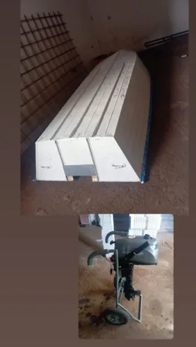 BARCO DE ALUMÍNIO 4.50/1.40 METROS + MOTOR POPA HIDEAL HD5F60