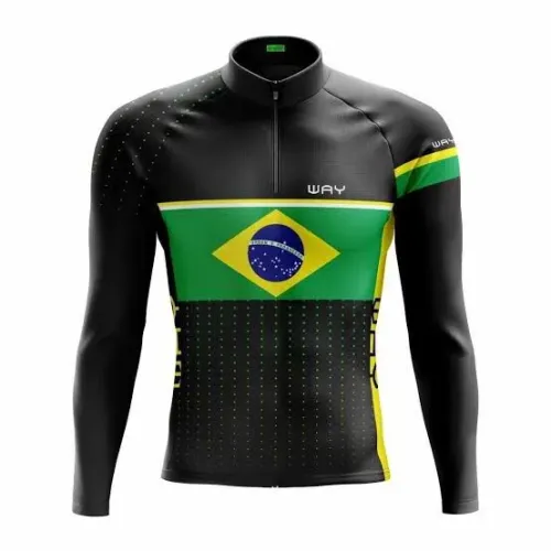 Camisa de Ciclismo Manga Longa Brasil - WAY