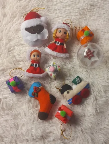 Kit 10 enfeites para arvore de Natal