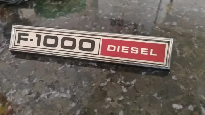 Emblema Lateral Ford F-1000 Diesel 80/82 1 pc