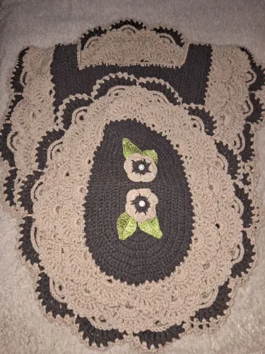 Jogo de banheiro de crochê artesanal - Elegância e conforto