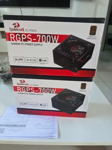 FONTE 700W REDRAGON 80 Plus Bronze com Pfc ativo Nova 1 ano de Garantia