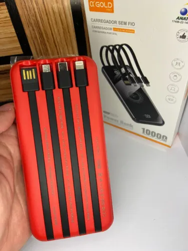 Carregador Portátil sem Fio Power Bank - BTE-17 A?Gold an4