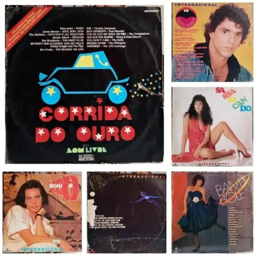 LPs Trilhas de Novelas: Corrida do Ouro, Livre Para Voar, Bambolê, Bebê a Bordo, Roda de F