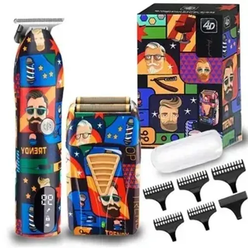 kit de maquininha e aparador cabelo e barba