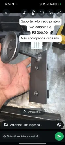 Suporte para estepe - compatível com byd dolphin gs