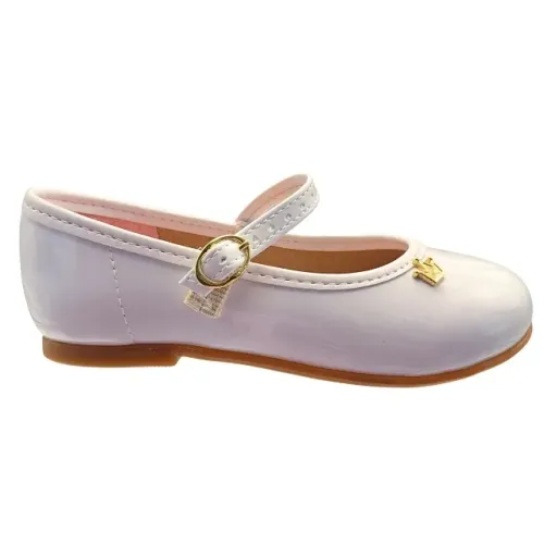 Sapatilha Infantil Meninas Bebê Verniz Premium Molekinha Branco 2106104116072