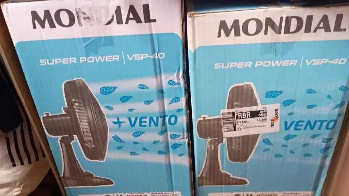 SILÊNCIOSO.vento forte. 40cm 6 Pás .. na caixa....