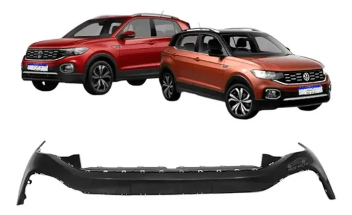 Parachoque Dianteiro Tcross 2019 A 2024 Com Furo Sensor Novo Preto