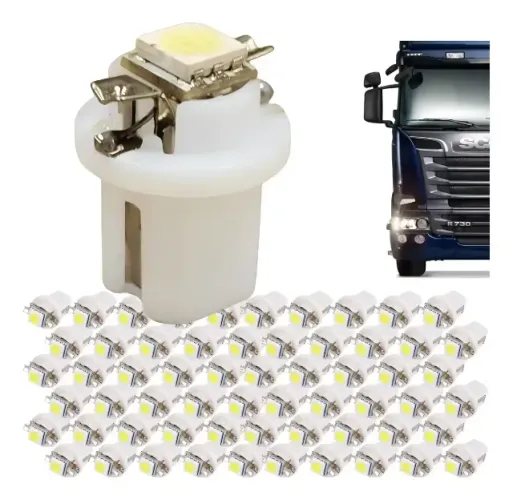 Kit 10 Lampada T5 B8.5 D 1 Led Branca 24v