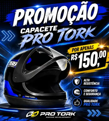 Capacete de MOTO NOVO PRO TORK R$ 150.00