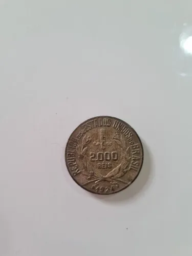 MOEDA ANTIGA 2000 REIS 1924
