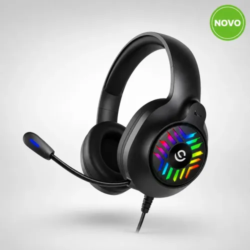 Headset Gamer RGB Onistek FN636 USB + P2 com Microfone e Controle de Volume