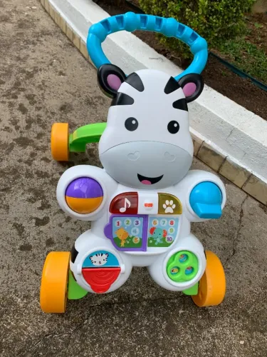 Apoiador e andador zebra fisher price