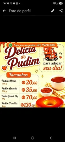 Pudim cremoso da casa