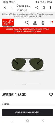 ÓCULOS DE SOL RAY- BAN SUNGLASSES