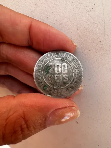 Moeda de colecionador 200 Reis, período da república.