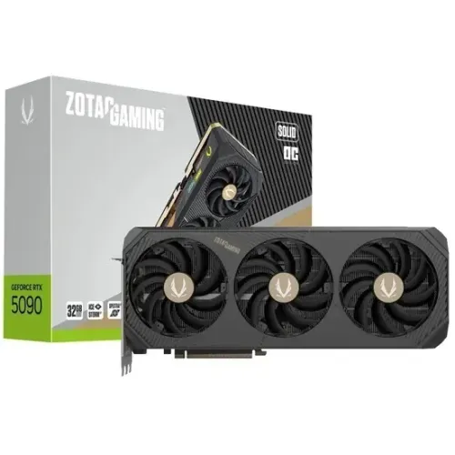 Placa de Vídeo Zotac GeForce RTX5090 Solid OC 32GB GDDR7 PCI-Express - Lacrado na caixa!