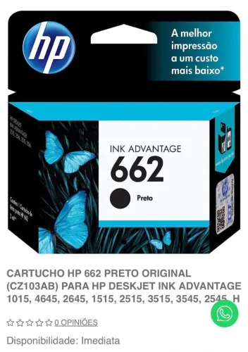 Cartucho HP preto
