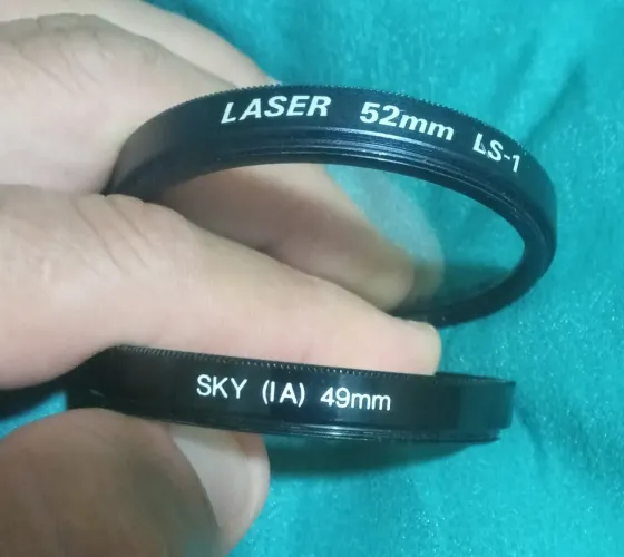 filtro de lentes Sky e Laser máquina fotográfica câmera