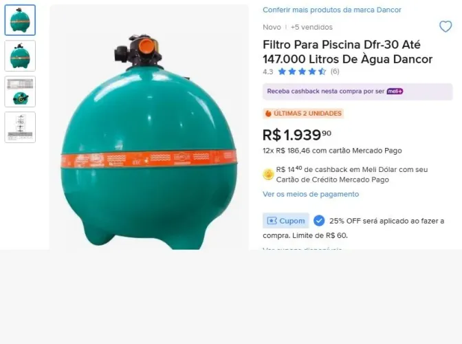 Filtro Piscina DFR-30 ZERO
