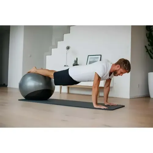 Bola Suíça Pilates Decathlon Swiss Ball Stable 65cm Cinza
