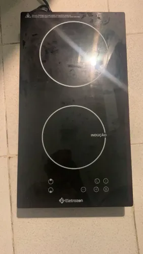 Cooktop de indução 2 bocas preto painel touch trava de segurança e Tecnologia avançada,