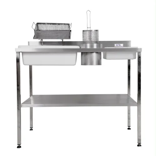 Mesa para Empanar Frango Frito 1.20Cm C/ Acessórios Novaind