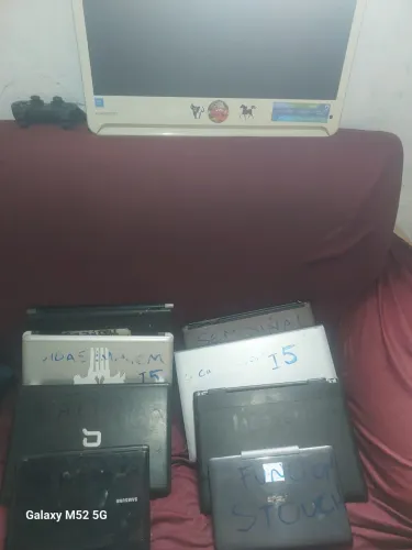 Lote notebook e 1 pc tv