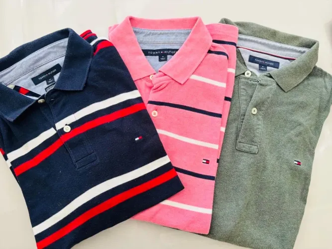 Kit 3 Polos - Camisetas Polo Tommy Hilfiger (Tamanho M - Original)